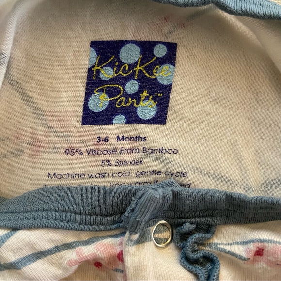 Kickee Pants• Cherry Blossoms Ruffle butt footie - Picture 3 of 3